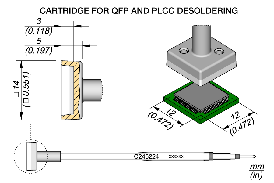 C245224 - QFP Cartridge 12 x 12